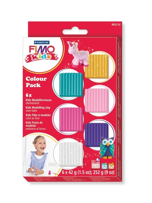 Fimo Kids colour pack Girlie (6 x 42g)