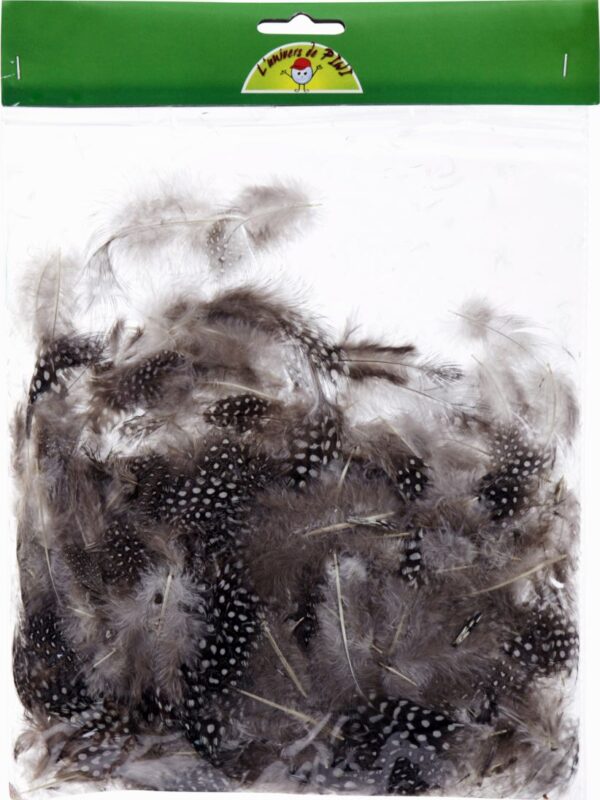Guinea fowl feathers 10 g 80 mm natural