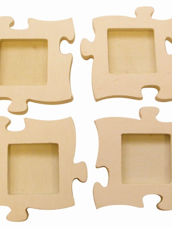4 mini puzzle frames 160 x 160 x 10 in wood