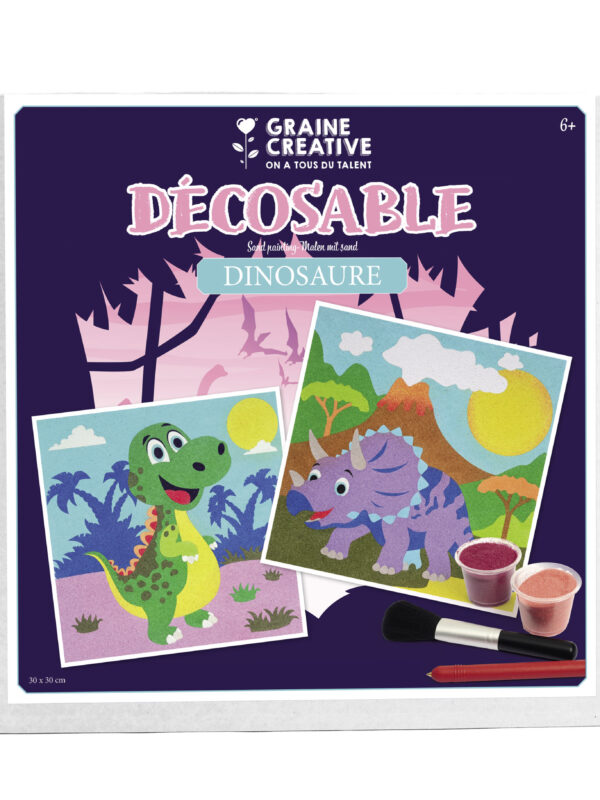 Décoration en sable – Dinosaure