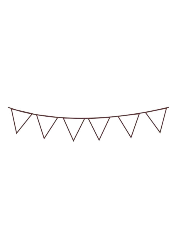 Wooden stamp - Flag garland