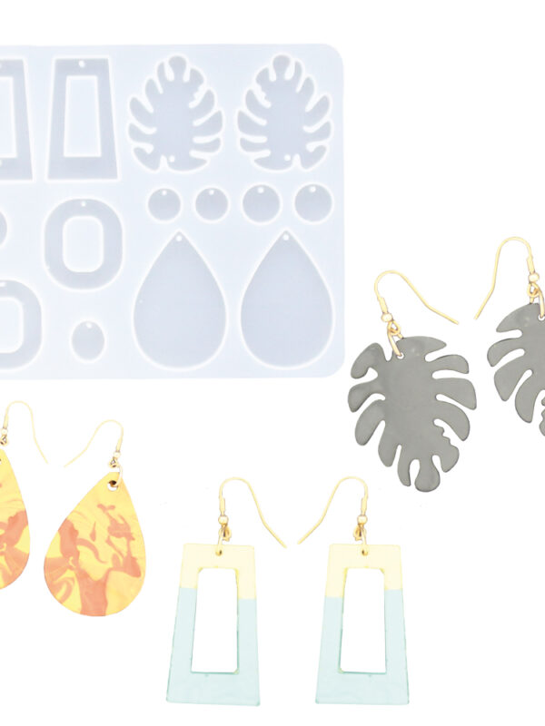 Silicone mould earrings leaf
