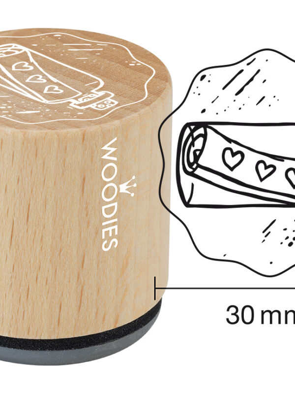 Houten stempel Woodies 30mm - Flessenpost