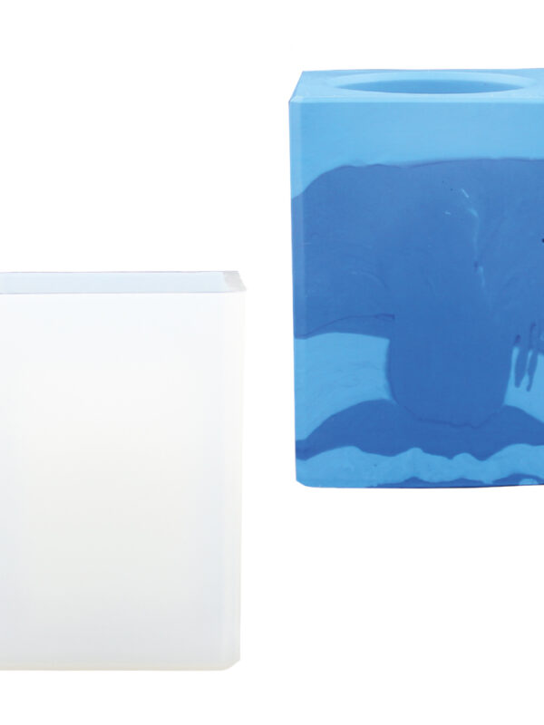 Silicone mould square pen holder