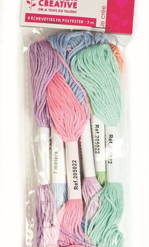 Cotton thread 7m – Pastel (8 pcs)