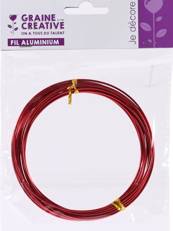 5 m aluminium wire Ø 1.5 red