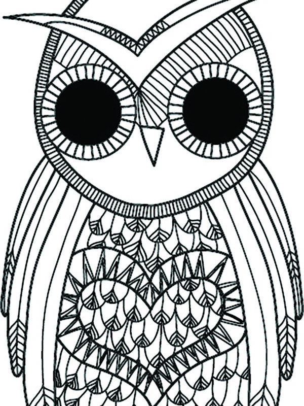 Hot-fix transfer mini 90mm x 145mm black – Owl