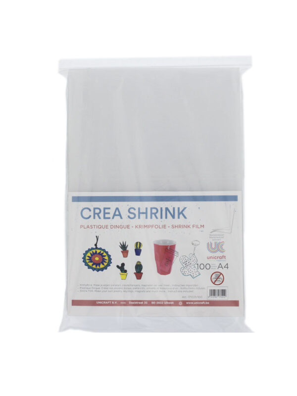 Crea Shrink A4 transparent – Sanded (100 sheets)