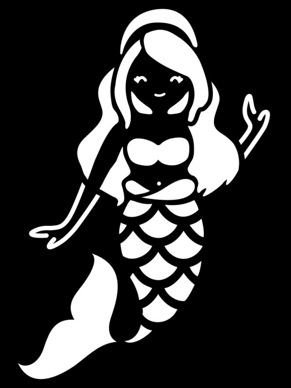 Self-adhesive stencil 70mm x 100mm – Mermaid