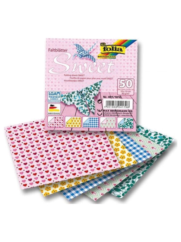 Folding paper 10 cm x 10 cm P/50 sweet
