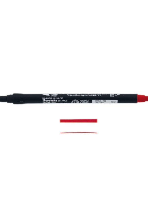 ZIG Art & Graphic Twin Tip brush marker - carmine red