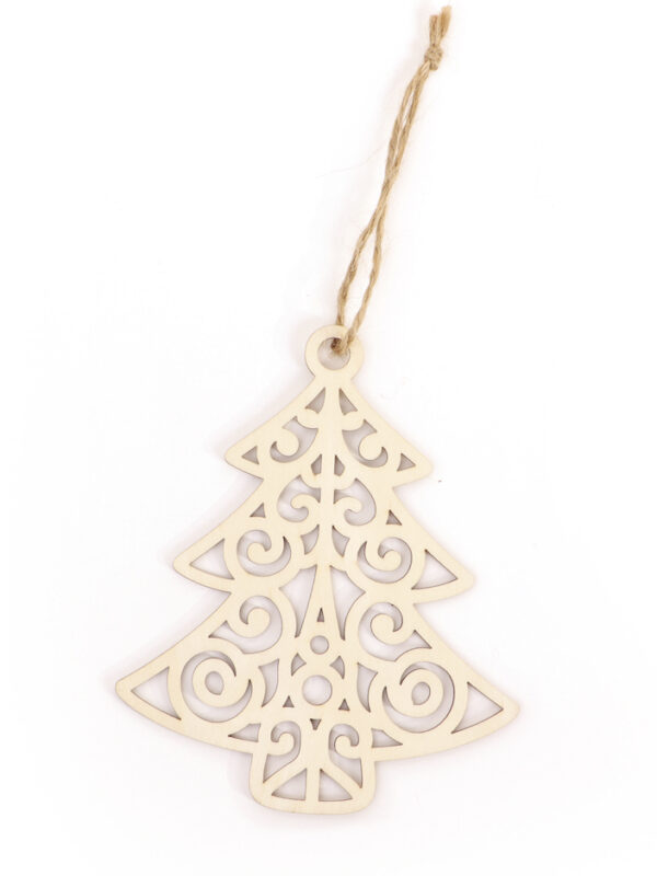 Wooden hanger 97 mm x 118 mm x 2 mm - Christmas tree