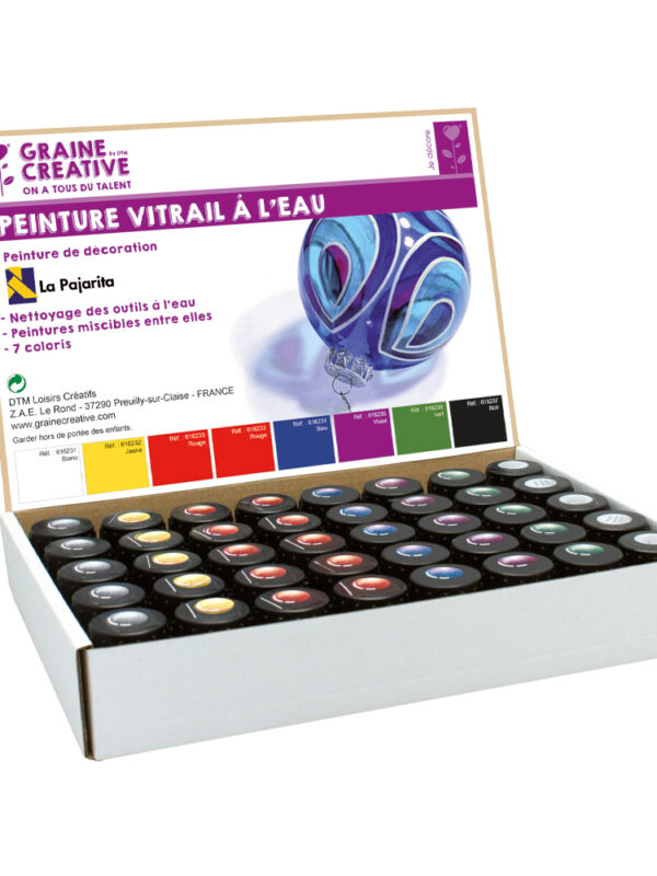Glasfarbe Aqua-Ausstellungsgläser 25 ml (40 Stück)