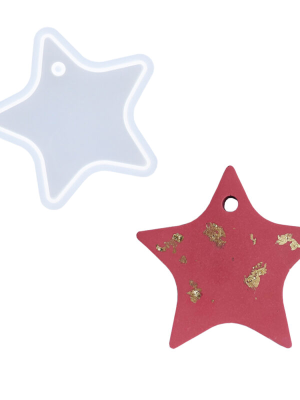 Silicone mould star with hanging eye