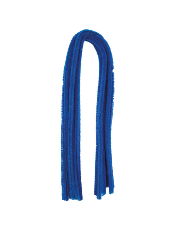 Chenille 8 mm x 50 cm P/10 blue ZKK