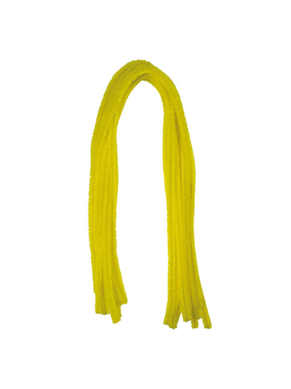 Chenille 8 mm x 50 cm P/10 yellow ZKK