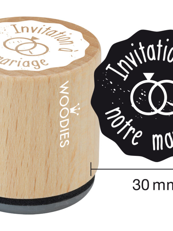 Woodies wooden stamp 30mm – Invitation to our wedding