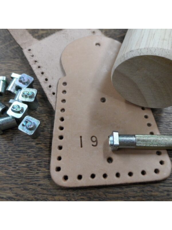 Metal stamp number set for leather (10 pcs)