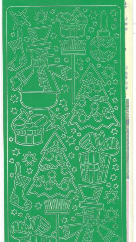 Afneembare stickers cadeau bomen groen 105 x 232 mm