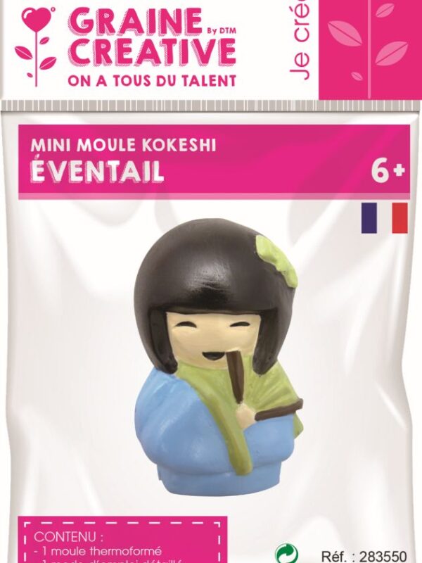 Mini mould kokeshi fan