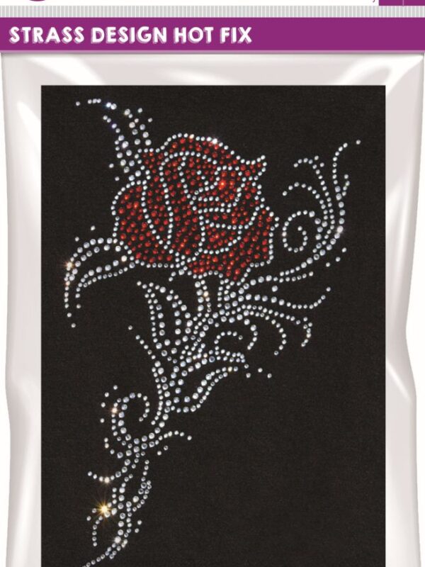 Rhinestone motif rose tribal 150x250mm