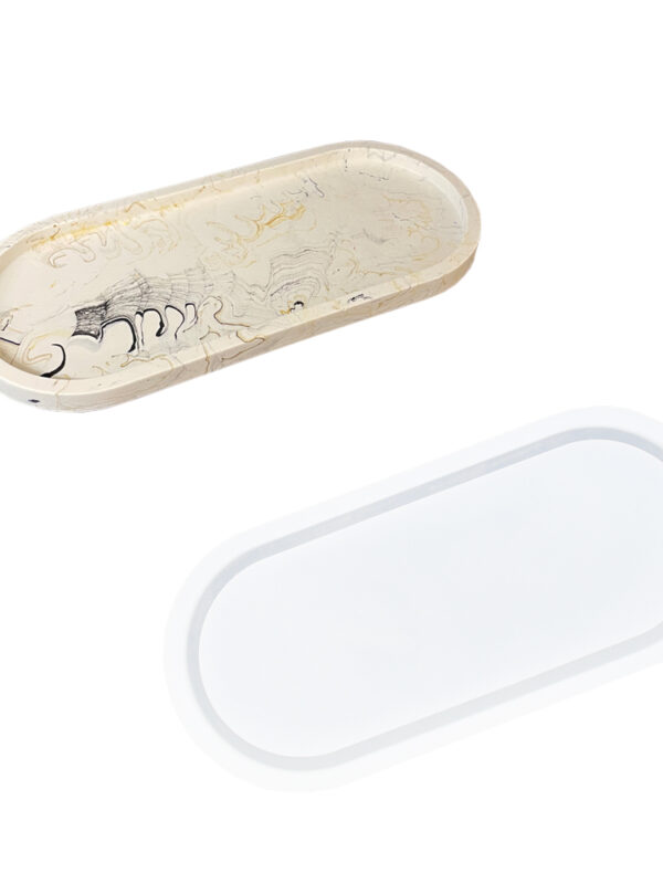 Moule en silicone pour plateau ovale allongé