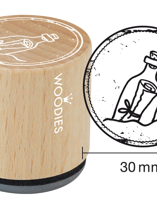 Woodies wooden stamp 30mm – Bottle