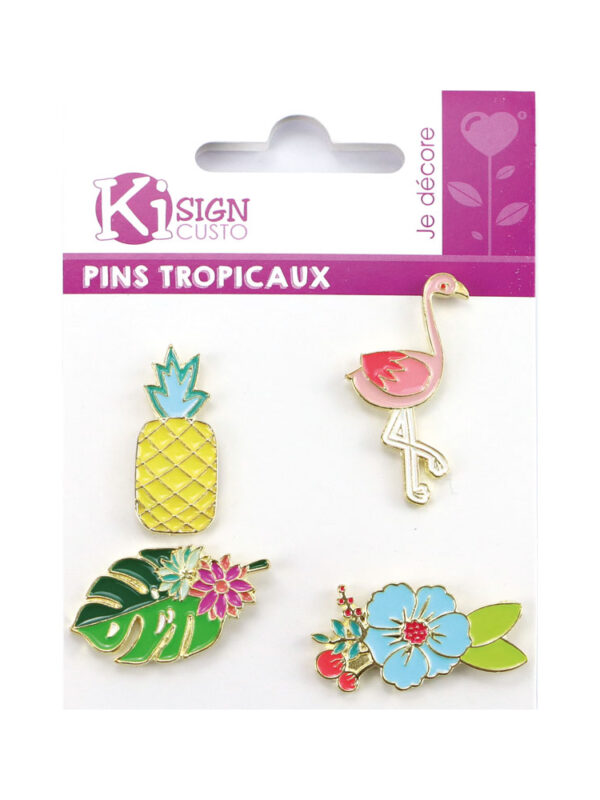 Épingles – Tropicales (4 pièces)