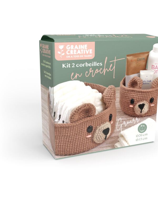 Crochet kit – Bear baskets