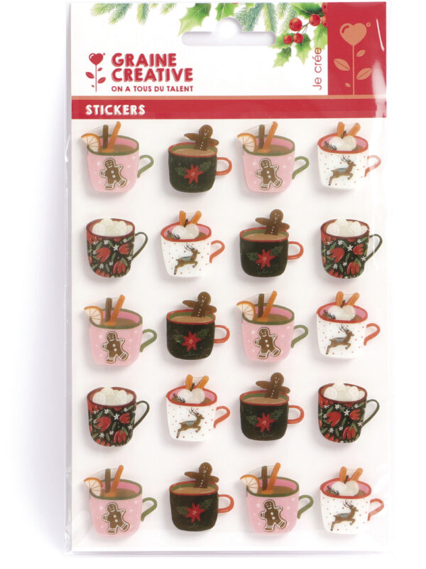 Stickers – Kerstschokolade (20 stuks)