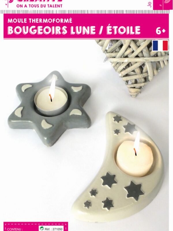 Thermo mould 110mm – Tealight holder star and moon