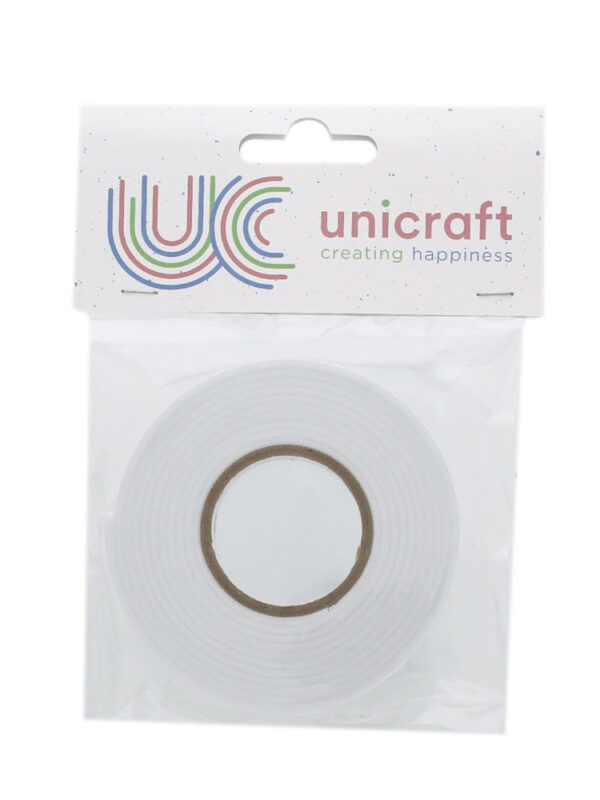 Unicraft foam double-sided adhesive tape 2m x 12mm x 2mm – White