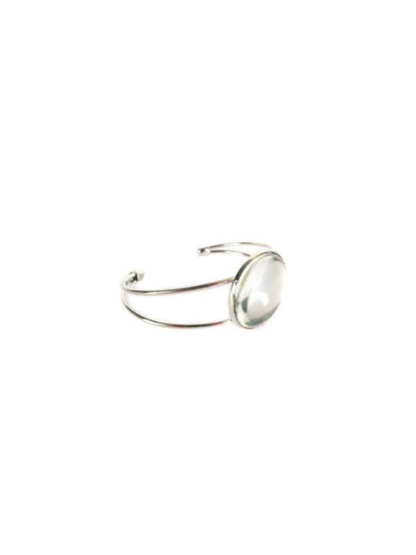 Bracelet with cabochons – Silver (10 pcs)