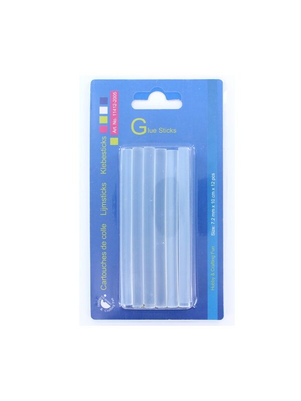 Glue sticks blister pack 7.2mm x 10cm, 12pcs