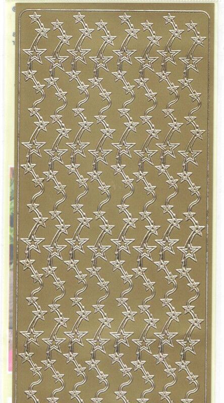 Afneembare stickers vallende ster goud 105 x 232 mm