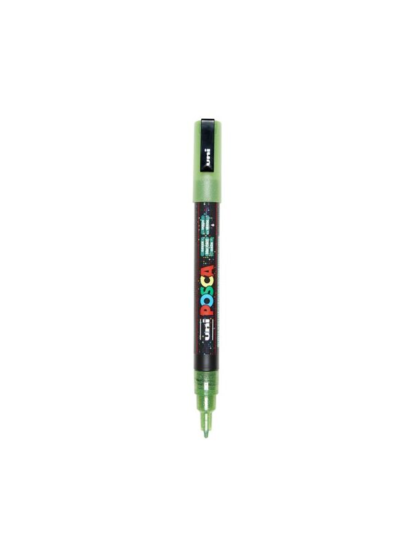 Posca paint marker PC3M fine conical tip - glitter dark green