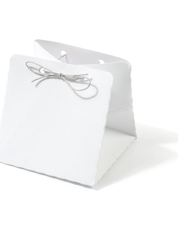 Gift bags white 70 mm x 70 mm (6 pcs)