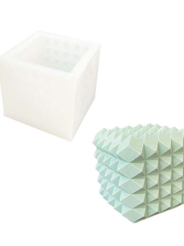 Moule en silicone cube en forme de losange