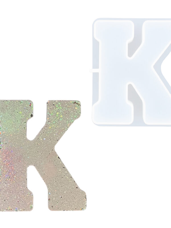 Moule en silicone lettre k