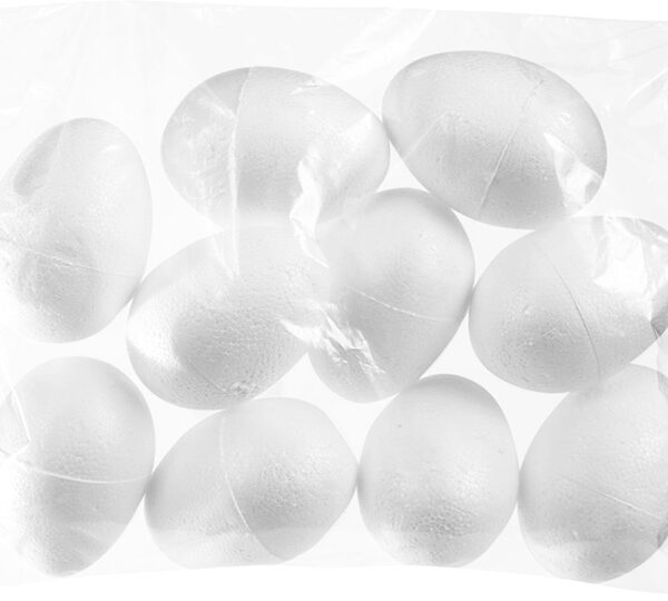 Polystyrol-Eier 45 mm x 60 mm (10 Stück)