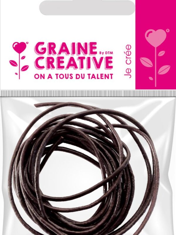 2 split leather cords brown – 1m (Ø 1.5mm)