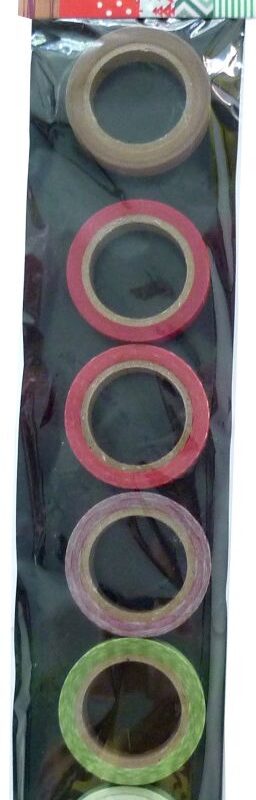 Deco tape 15 mm x 10 m – Winter (6 pcs)