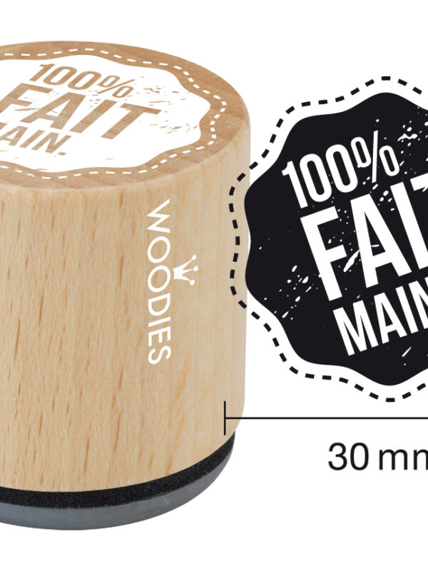 Woodies wooden stamp 30mm – 100% handmade