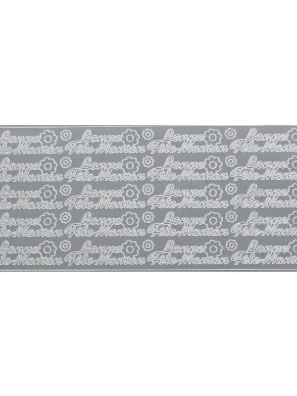 Feuille d'autocollants argent FR – Bonne fête maman (10 pièces)