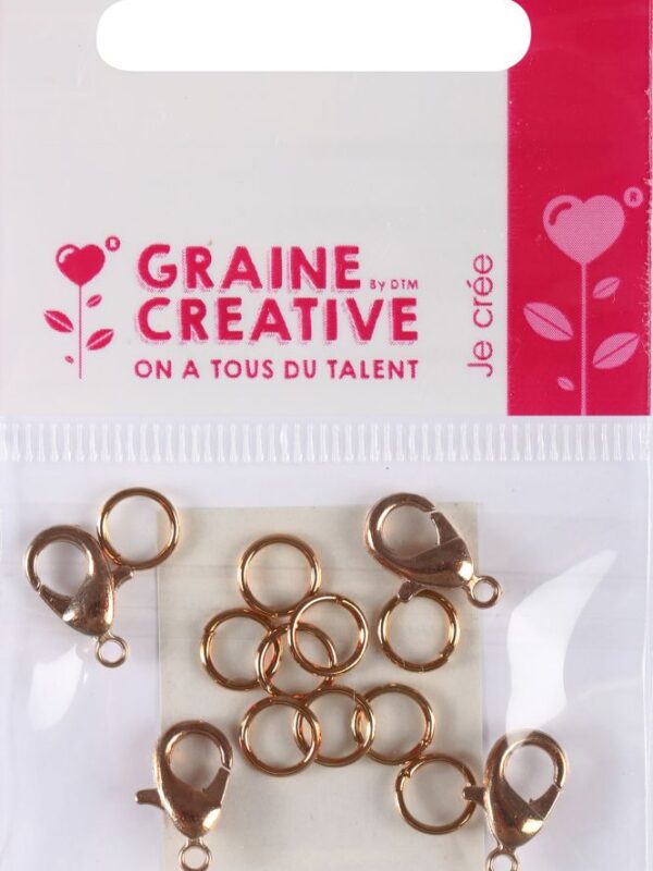 Cartier clasp with ring 12mm – Bronze (4 pcs)