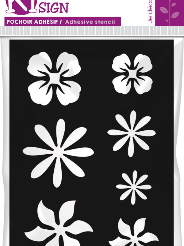 Selbstklebende Schablone – Blumen 2 7 x 10 cm