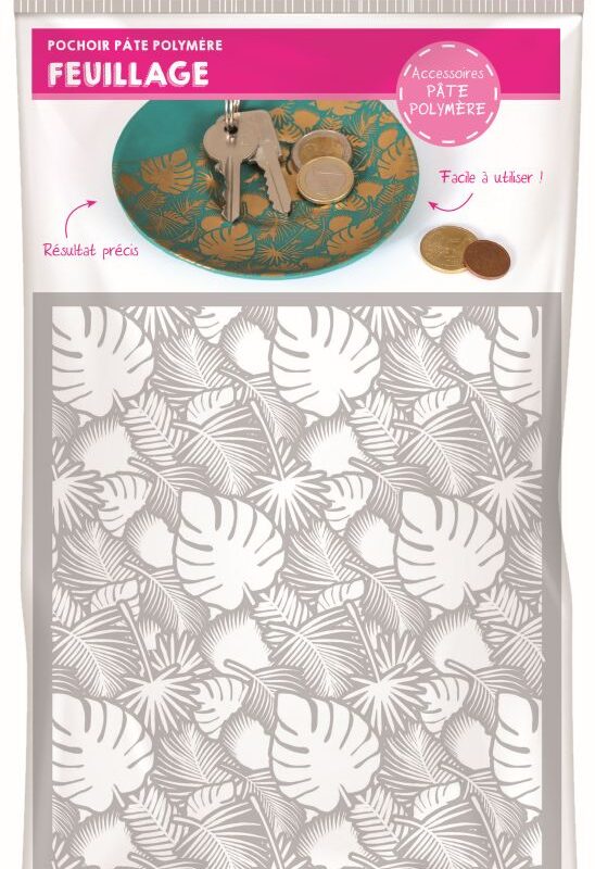 Polymer clay stencil – Foliage 114x153mm