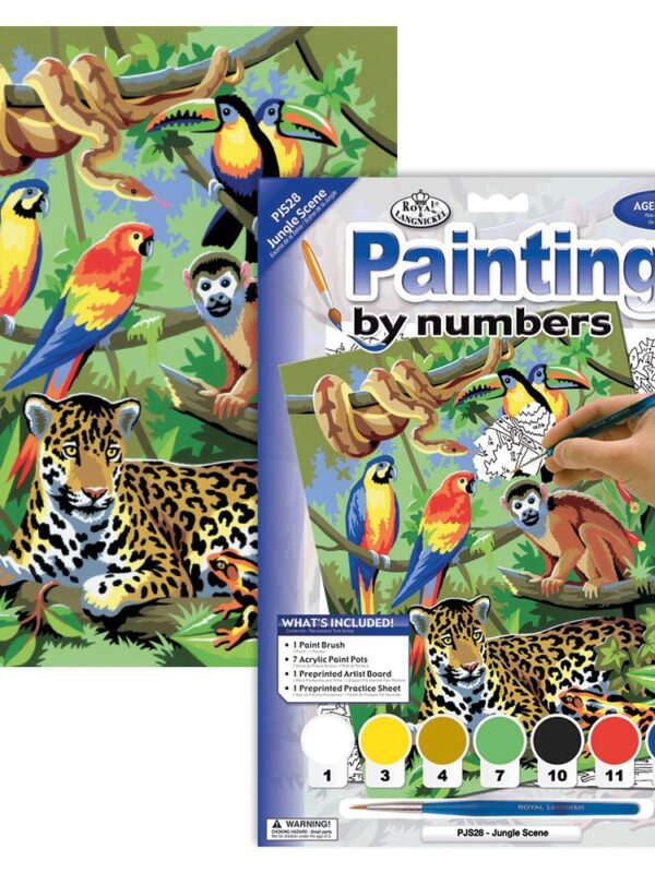 Schild.op nummers Junior 22,5x30cm Jungle scène