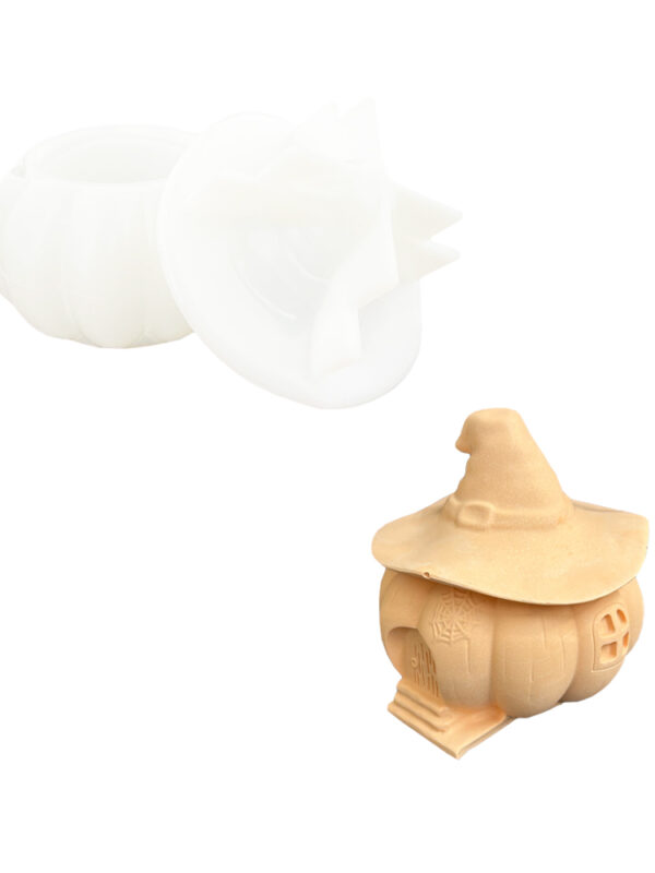Moule en silicone citrouille avec chapeau