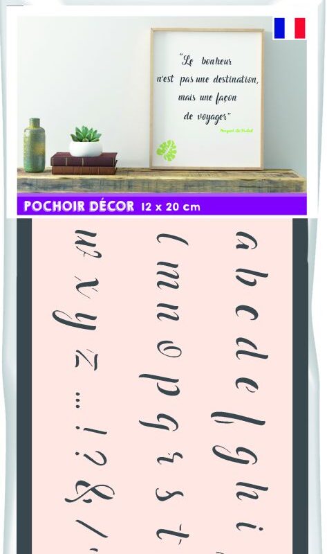 Dekor-Schablone 12 x 20, Kleinbuchstaben, Nr. 2